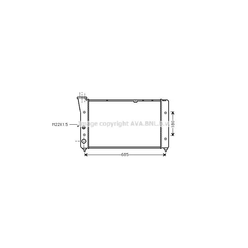 Radiateur, refroidissement du moteur AVA QUALITY COOLING VN2081