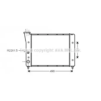 Radiateur, refroidissement du moteur AVA QUALITY COOLING VN2083