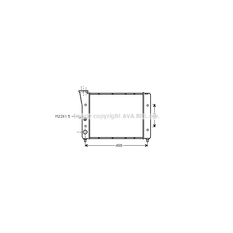 Radiateur, refroidissement du moteur AVA QUALITY COOLING VN2083