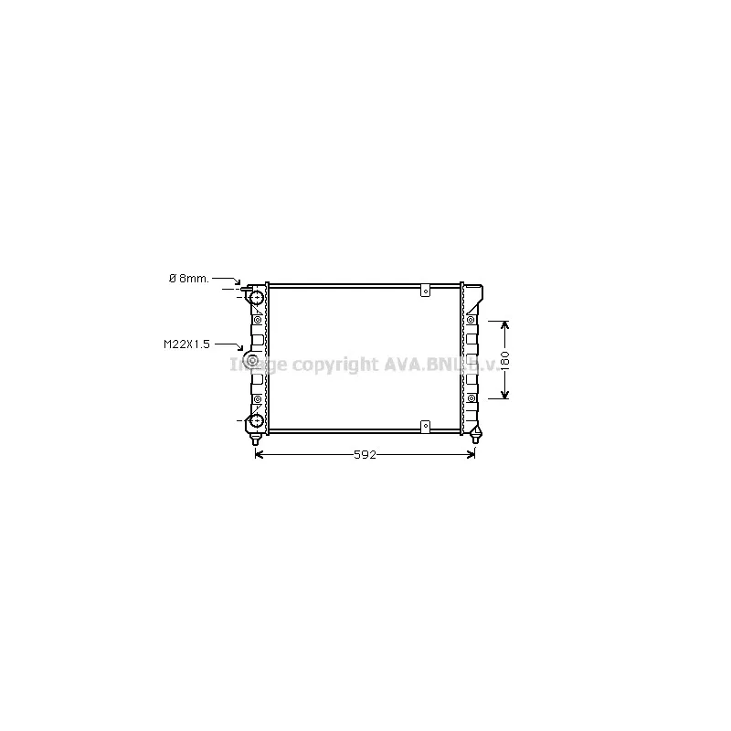 Radiateur, refroidissement du moteur AVA QUALITY COOLING VN2084
