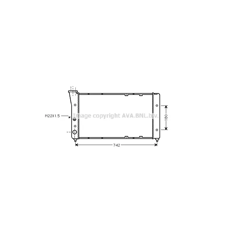Radiateur, refroidissement du moteur AVA QUALITY COOLING VN2091