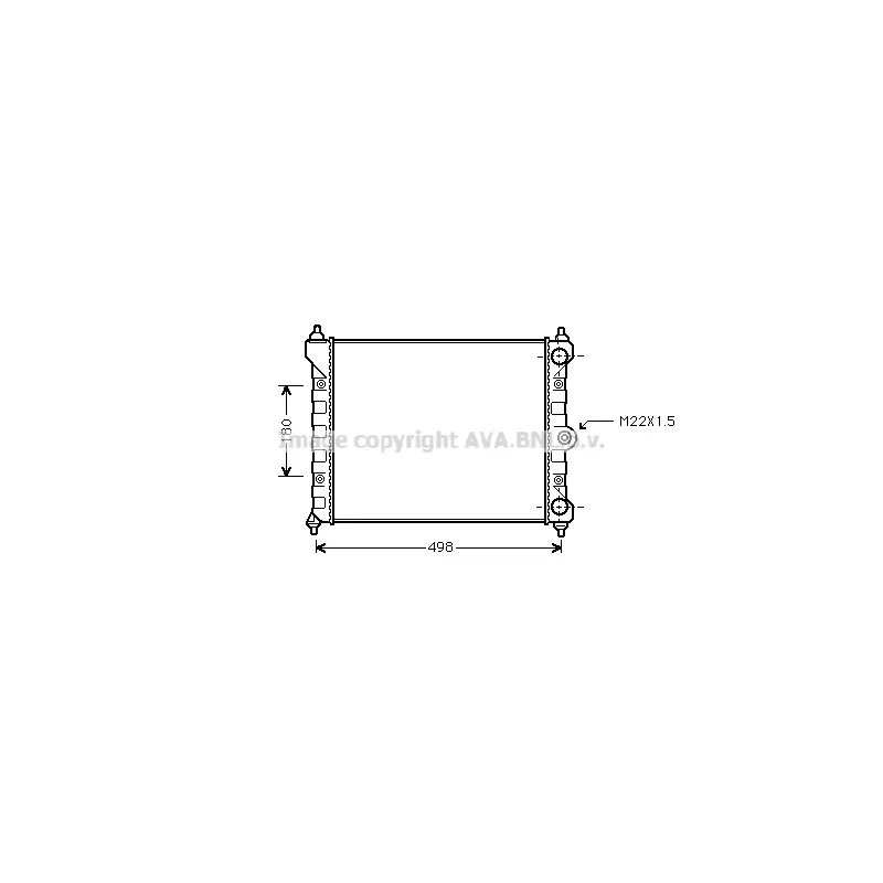 Radiateur, refroidissement du moteur AVA QUALITY COOLING VN2092