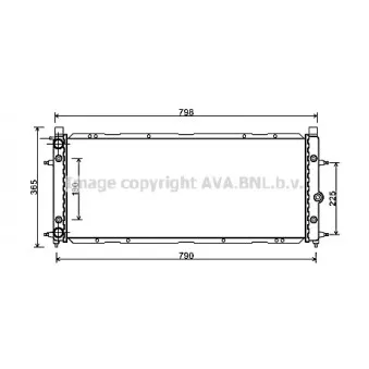 Radiateur, refroidissement du moteur AVA QUALITY COOLING VN2094