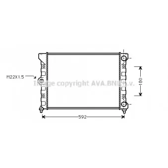 Radiateur, refroidissement du moteur AVA QUALITY COOLING VN2099