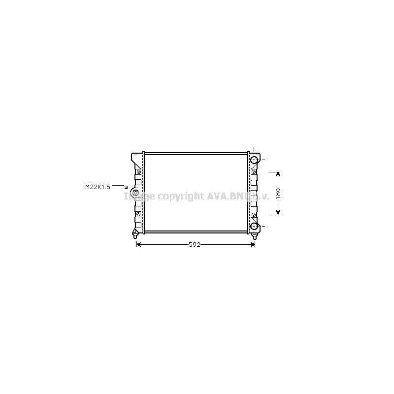 Radiateur, refroidissement du moteur AVA QUALITY COOLING VN2099
