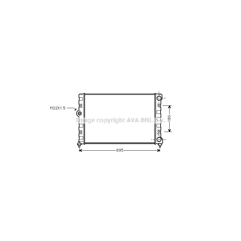 Radiateur, refroidissement du moteur AVA QUALITY COOLING VN2109