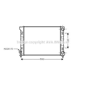 Radiateur, refroidissement du moteur AVA QUALITY COOLING
