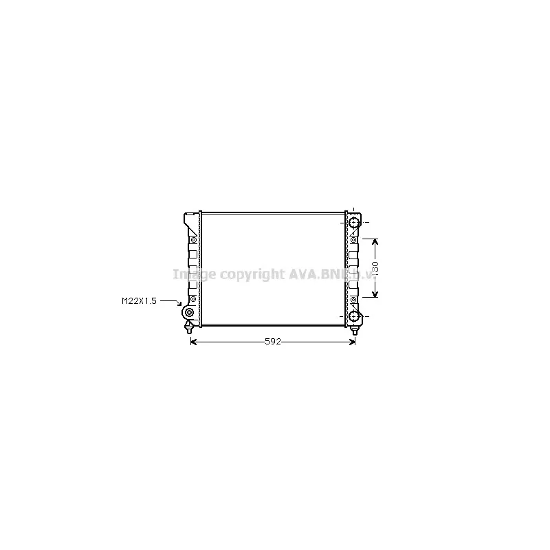 Radiateur, refroidissement du moteur AVA QUALITY COOLING VN2111