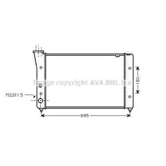 Radiateur, refroidissement du moteur AVA QUALITY COOLING VN2112