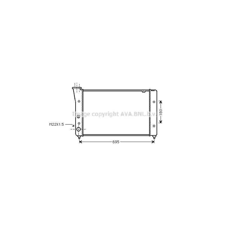 Radiateur, refroidissement du moteur AVA QUALITY COOLING VN2112