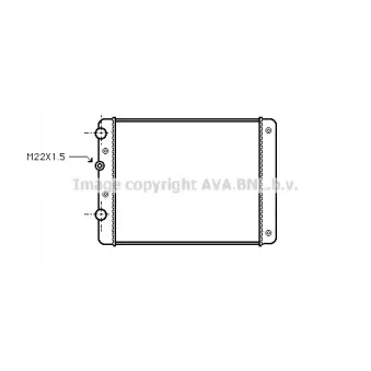 Radiateur, refroidissement du moteur AVA QUALITY COOLING VN2129
