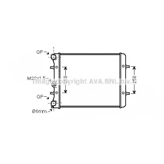 Radiateur, refroidissement du moteur AVA QUALITY COOLING VN2152