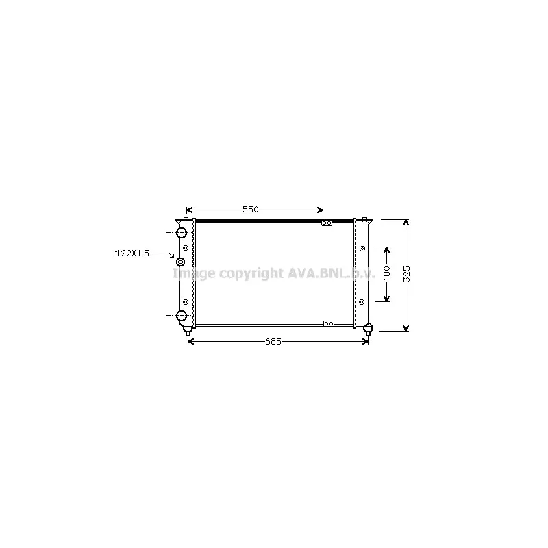 Radiateur, refroidissement du moteur AVA QUALITY COOLING VN2156