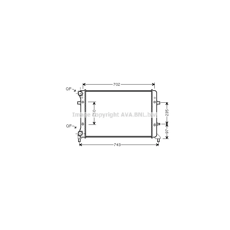 Radiateur, refroidissement du moteur AVA QUALITY COOLING VN2204
