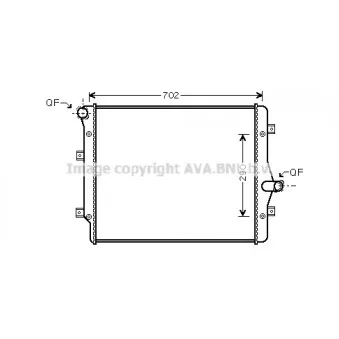Radiateur, refroidissement du moteur AVA QUALITY COOLING VN2208