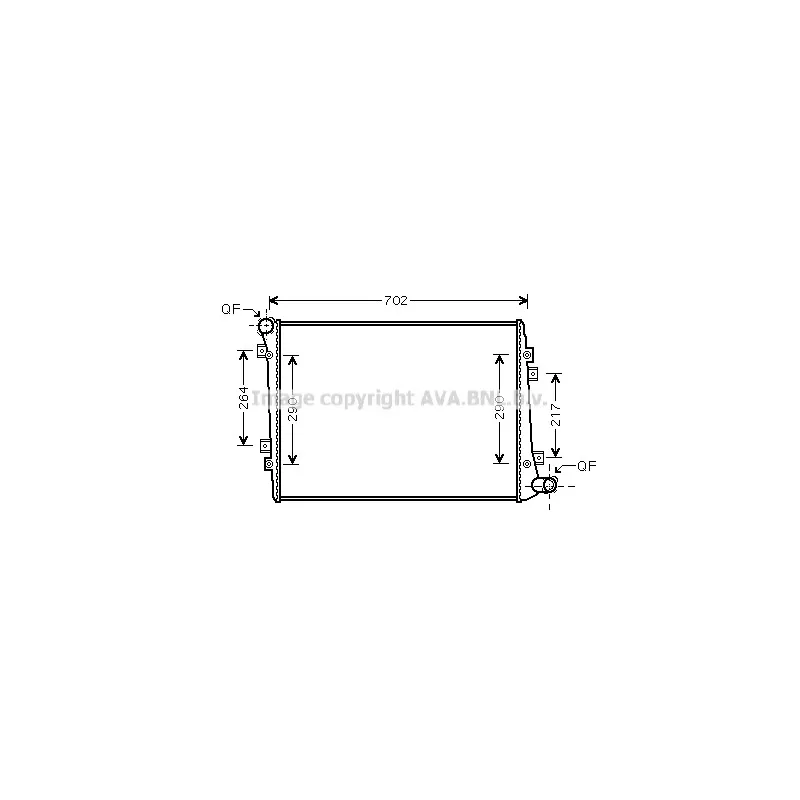 Radiateur, refroidissement du moteur AVA QUALITY COOLING VN2224