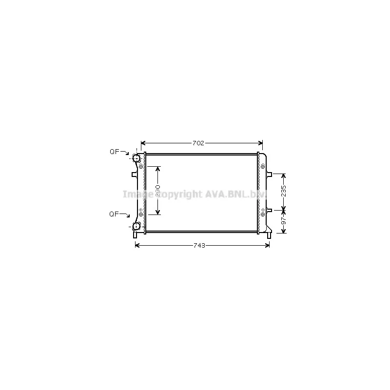 Radiateur, refroidissement du moteur AVA QUALITY COOLING VN2228