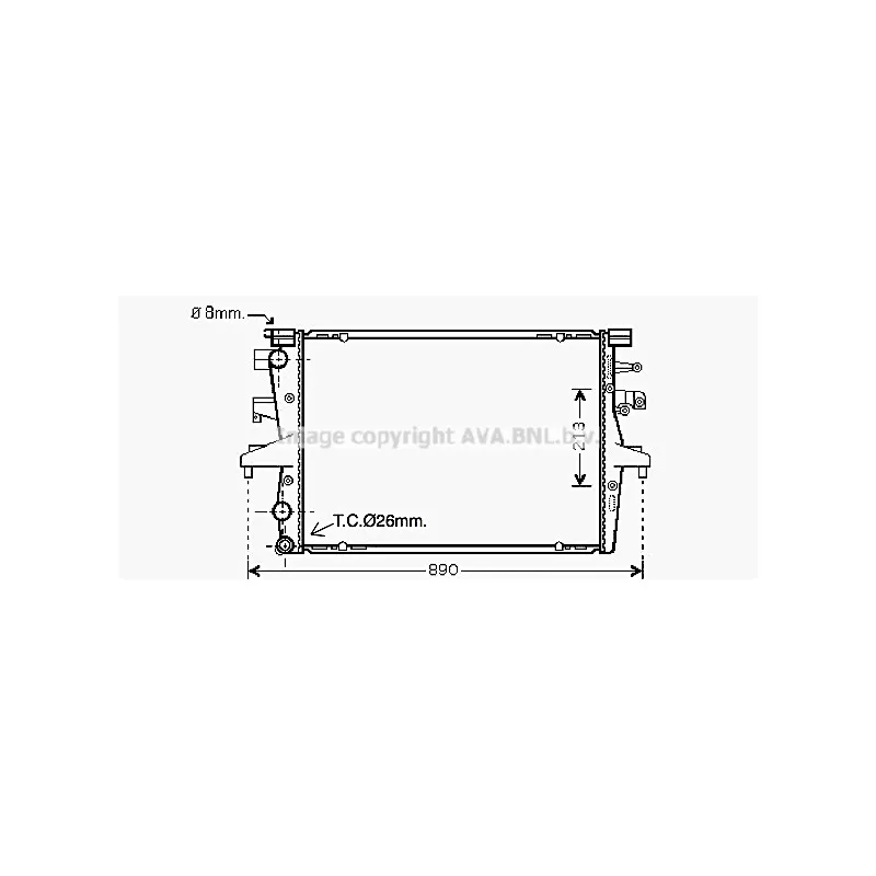 Radiateur, refroidissement du moteur AVA QUALITY COOLING VN2230
