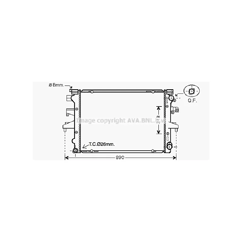Radiateur, refroidissement du moteur AVA QUALITY COOLING VN2232