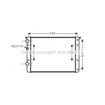 Radiateur, refroidissement du moteur AVA QUALITY COOLING