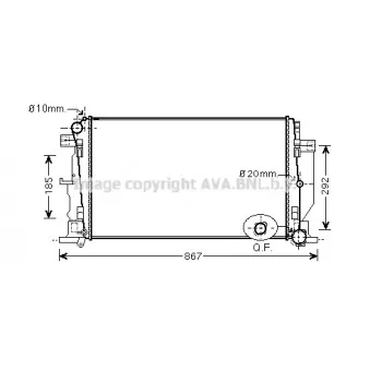 Radiateur, refroidissement du moteur AVA QUALITY COOLING VN2279