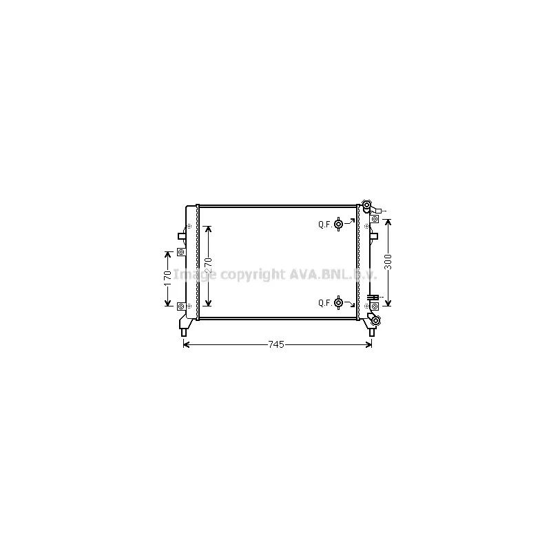 Radiateur, refroidissement du moteur AVA QUALITY COOLING VN2326