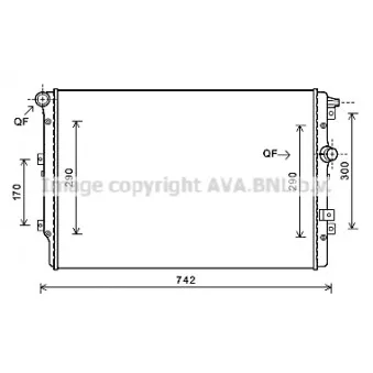 Radiateur, refroidissement du moteur AVA QUALITY COOLING VN2362