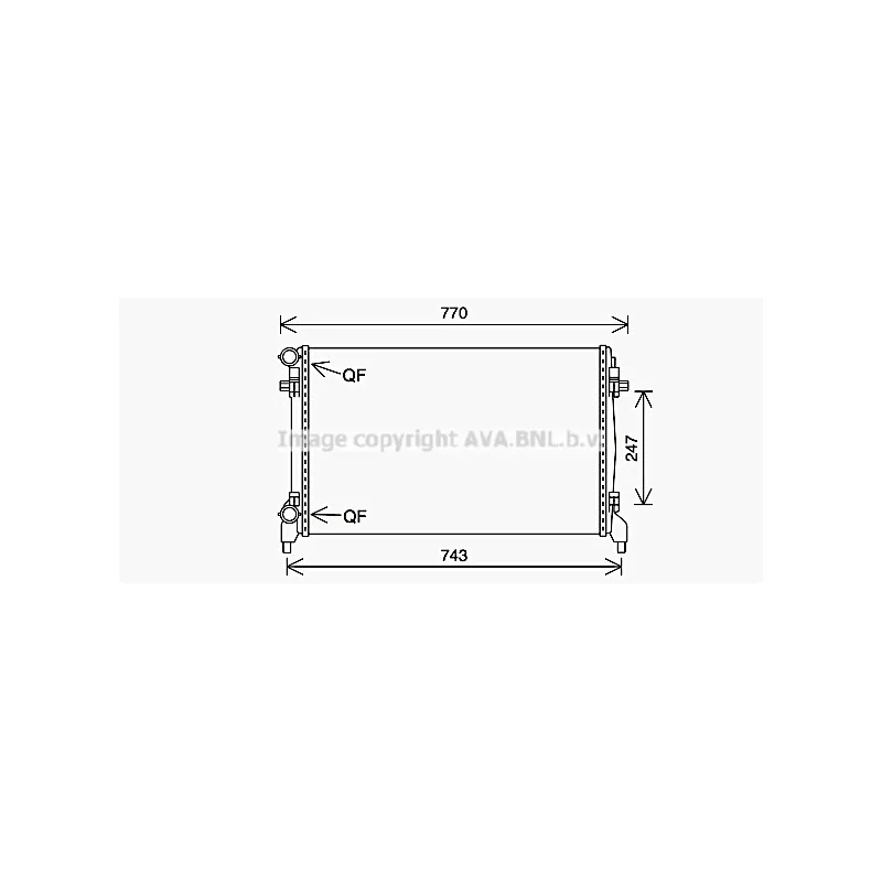 Radiateur, refroidissement du moteur AVA QUALITY COOLING VN2402