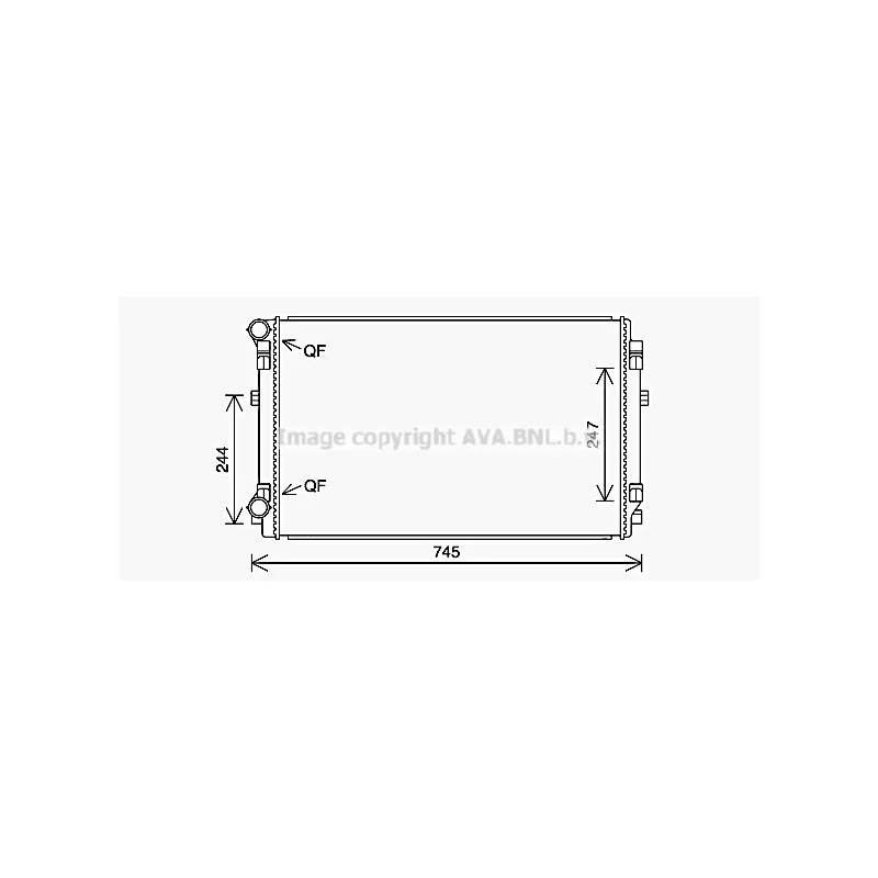 Radiateur, refroidissement du moteur AVA QUALITY COOLING VN2404