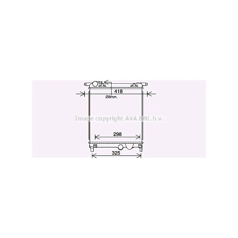 Radiateur, refroidissement du moteur AVA QUALITY COOLING VN2407
