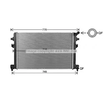 Radiateur, refroidissement du moteur AVA QUALITY COOLING VN2426