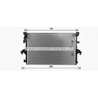 Radiateur, refroidissement du moteur AVA QUALITY COOLING VN2436