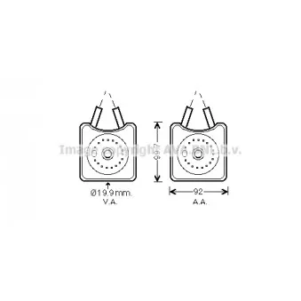 Radiateur d'huile AVA QUALITY COOLING VN3215