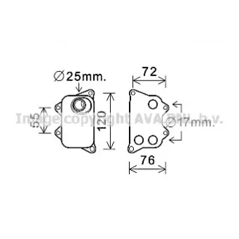 Radiateur d'huile AVA QUALITY COOLING VN3390