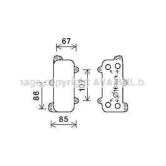 Radiateur d'huile AVA QUALITY COOLING VN3392