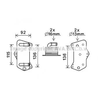 Radiateur d'huile de boîte automatique AVA QUALITY COOLING VN3395
