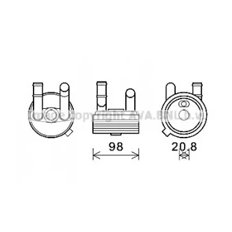 Radiateur d'huile de boîte automatique AVA QUALITY COOLING VN3396