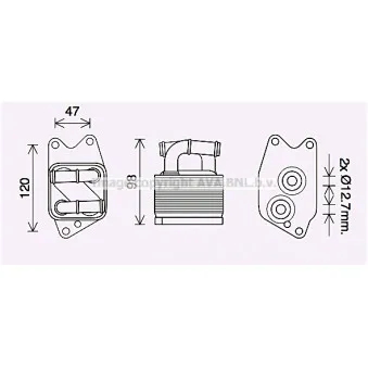 Radiateur d'huile de boîte automatique AVA QUALITY COOLING VN3405