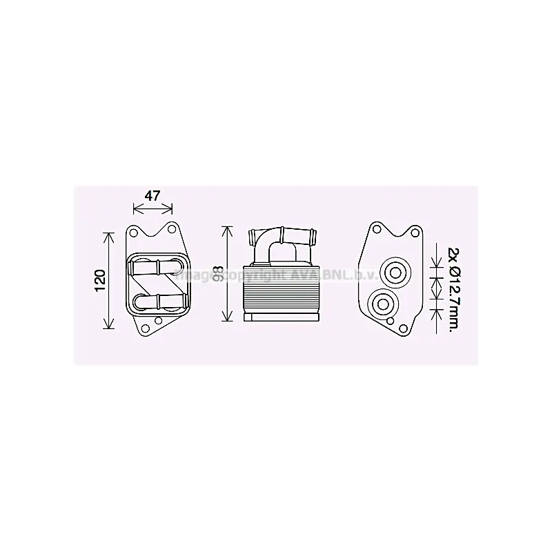 Radiateur d'huile de boîte automatique AVA QUALITY COOLING VN3405