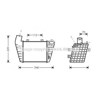 Intercooler, échangeur AVA QUALITY COOLING VN4127