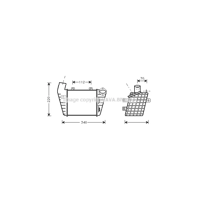 Intercooler, échangeur AVA QUALITY COOLING VN4127
