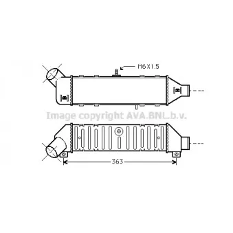 Intercooler, échangeur AVA QUALITY COOLING VN4136