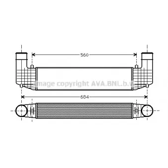 Intercooler, échangeur AVA QUALITY COOLING VN4157