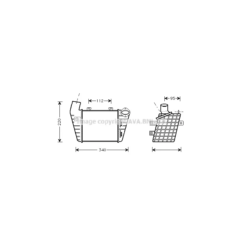 Intercooler, échangeur AVA QUALITY COOLING VN4159