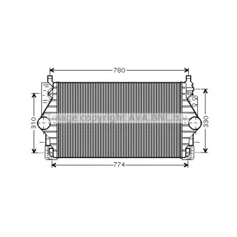 Intercooler, échangeur AVA QUALITY COOLING VN4246