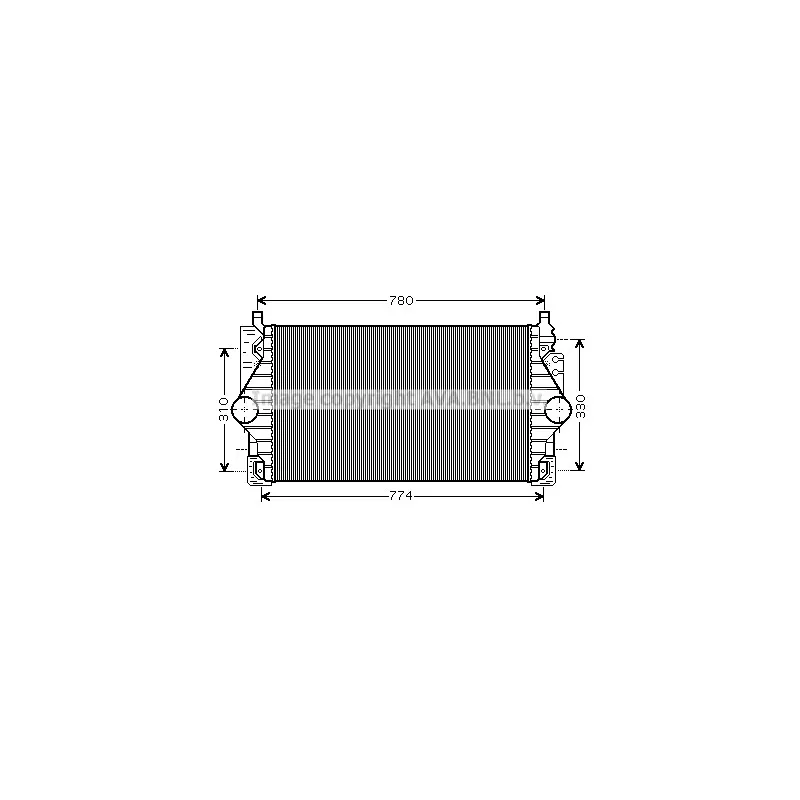 Intercooler, échangeur AVA QUALITY COOLING VN4246