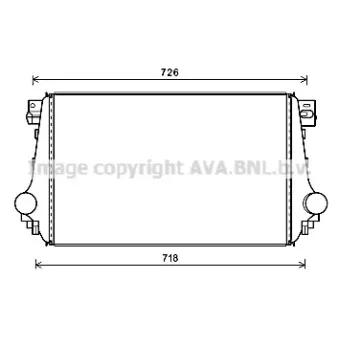 Intercooler, échangeur AVA QUALITY COOLING VN4368
