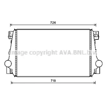 Intercooler, échangeur AVA QUALITY COOLING VN4371
