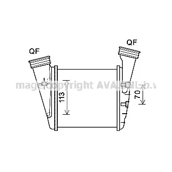 Intercooler, échangeur AVA QUALITY COOLING VN4372