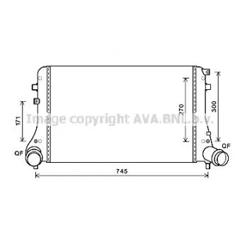 Intercooler, échangeur AVA QUALITY COOLING VN4377
